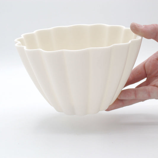 Elysian Fluted Porcelain Candle Holder - mosswell.us