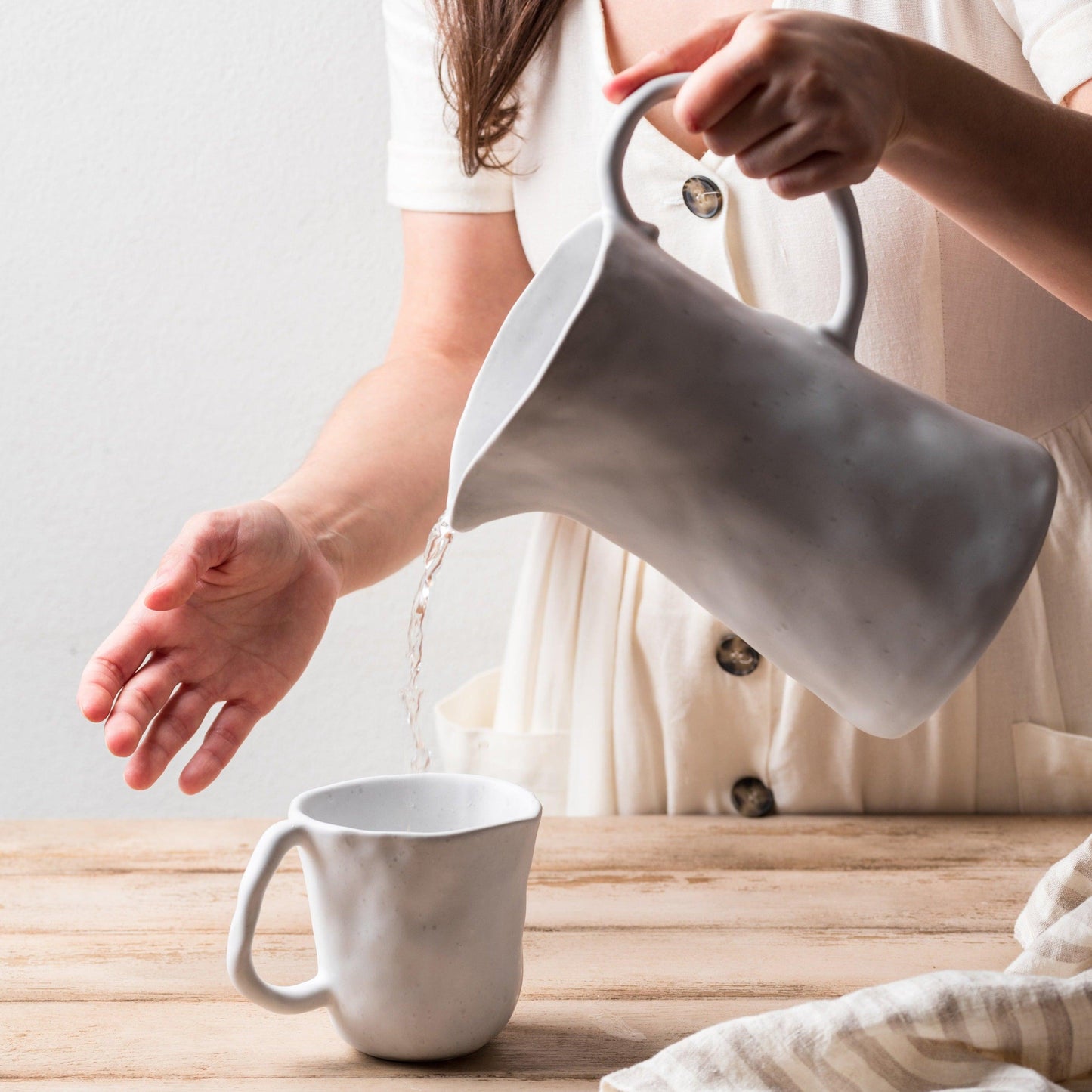White Mug 10.1oz / 300ml stoneware ceramic — Pure Collection