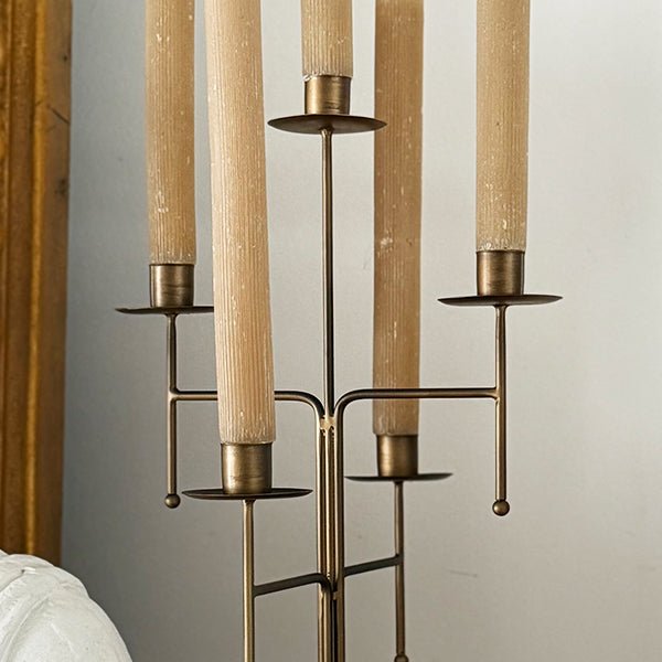 Freestanding Antique Iron Candelabra, Set of Two - mosswell.us