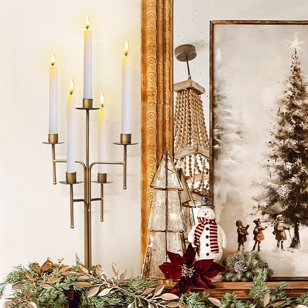 Freestanding Antique Iron Candelabra, Set of Two - mosswell.us