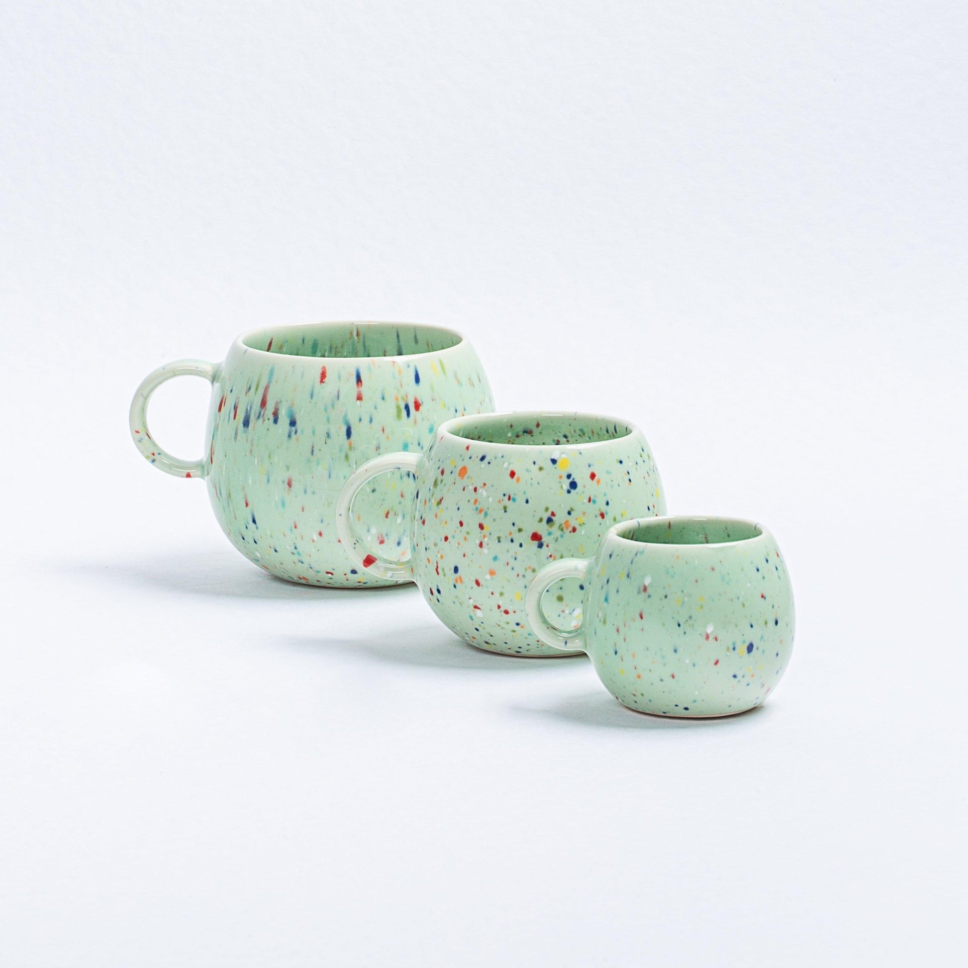 Green Ball Mug 17oz / 500ml stoneware ceramic — Party Collection - mosswell.us