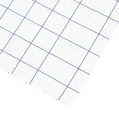 Grid Printed Cotton Percale Sheet Set - mosswell.us