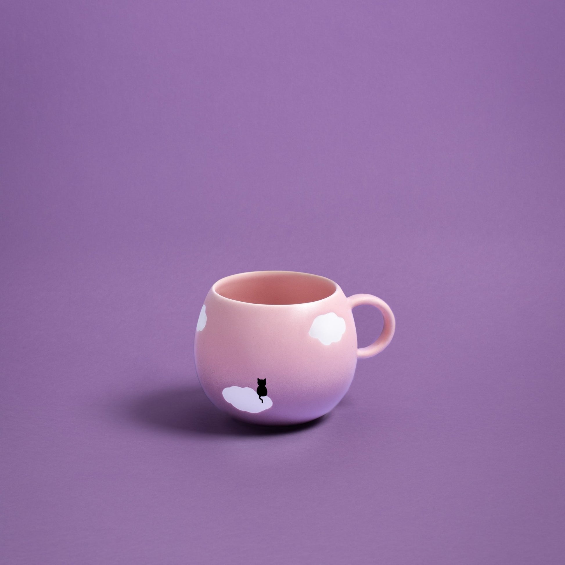 Halloween Pink Cloud stoneware ceramic Mug 17oz / 500ml Meow - mosswell.us