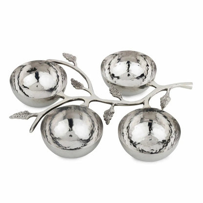 Hammered Leaf Nut Bowl - mosswell.us