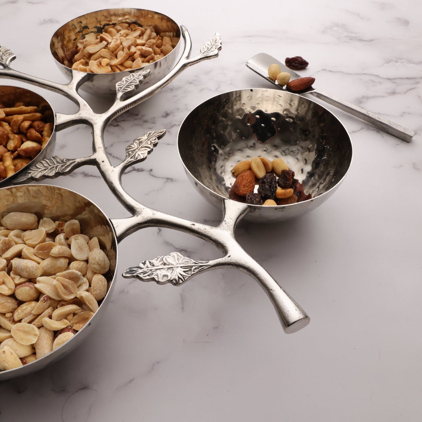 Hammered Leaf Nut Bowl - mosswell.us