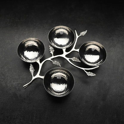 Hammered Leaf Nut Bowl - mosswell.us