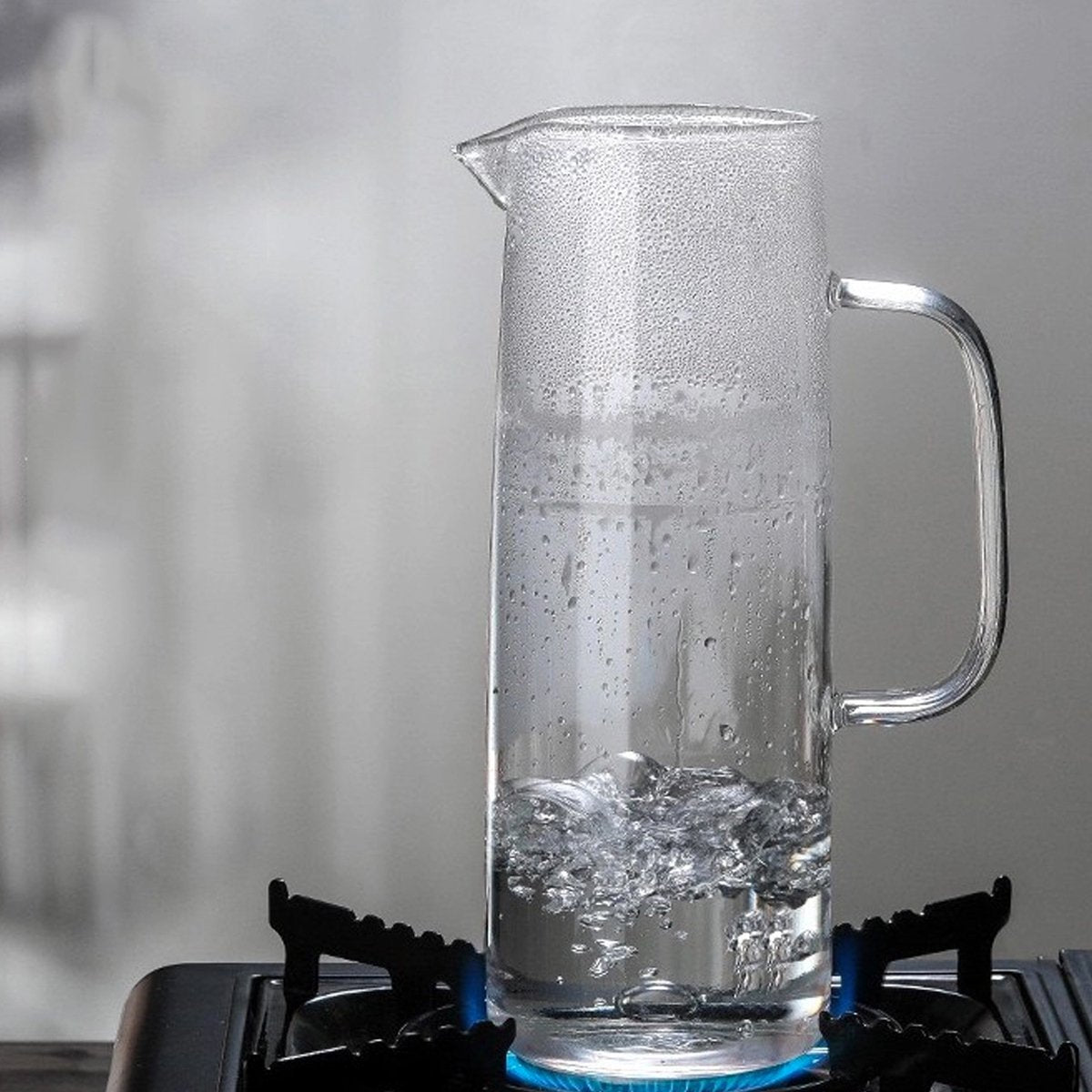 Hand Blown Glass & Bamboo Pitcher & Cups - mosswell.us