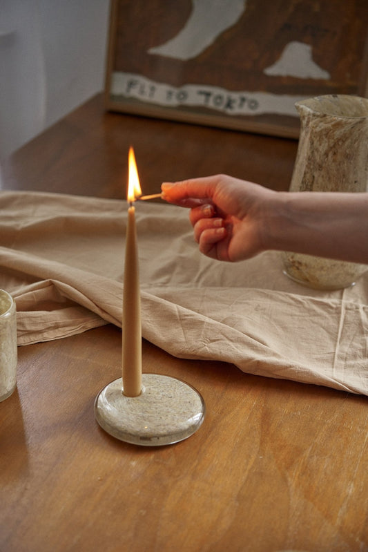 Hand Blown Glass Candle Holder - mosswell.us