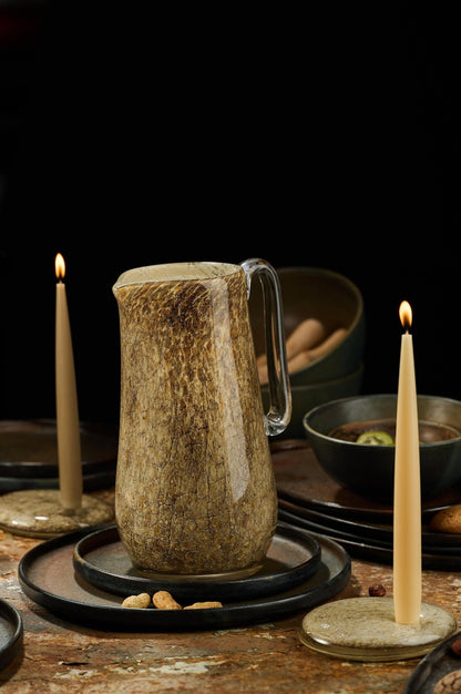 Hand Blown Glass Water Pitcher - mosswell.us