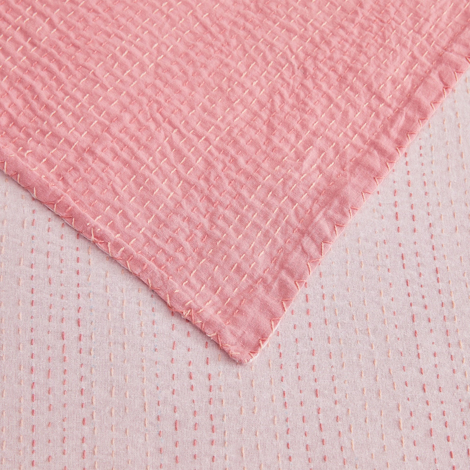 Hand Stitched Reversible Kantha Coverlets - mosswell.us
