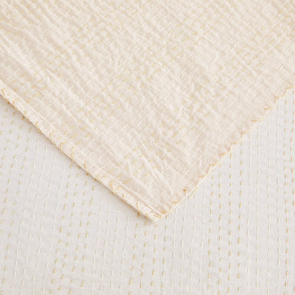 Hand Stitched Reversible Kantha Coverlets - mosswell.us
