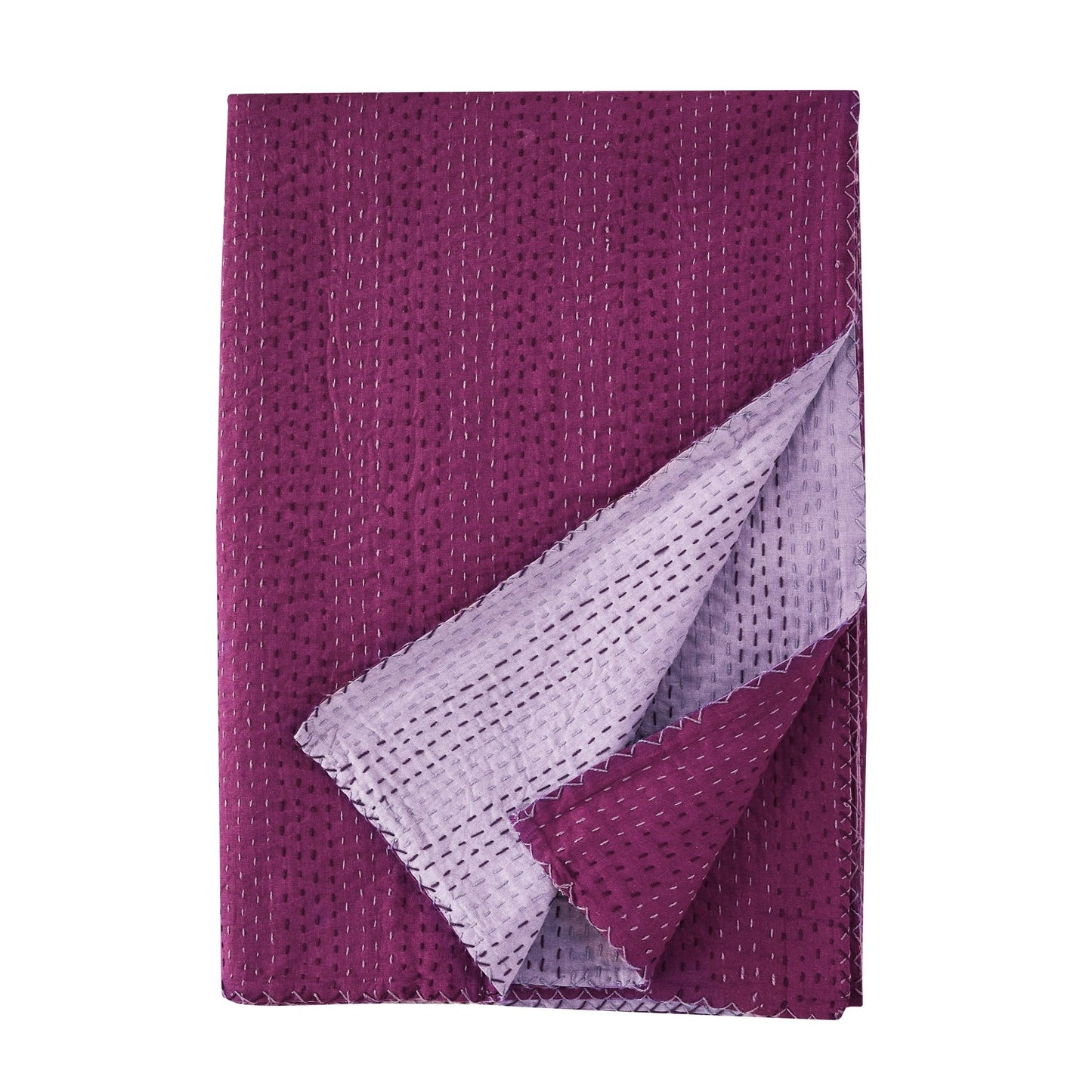 Hand Stitched Reversible Kantha Coverlets - mosswell.us