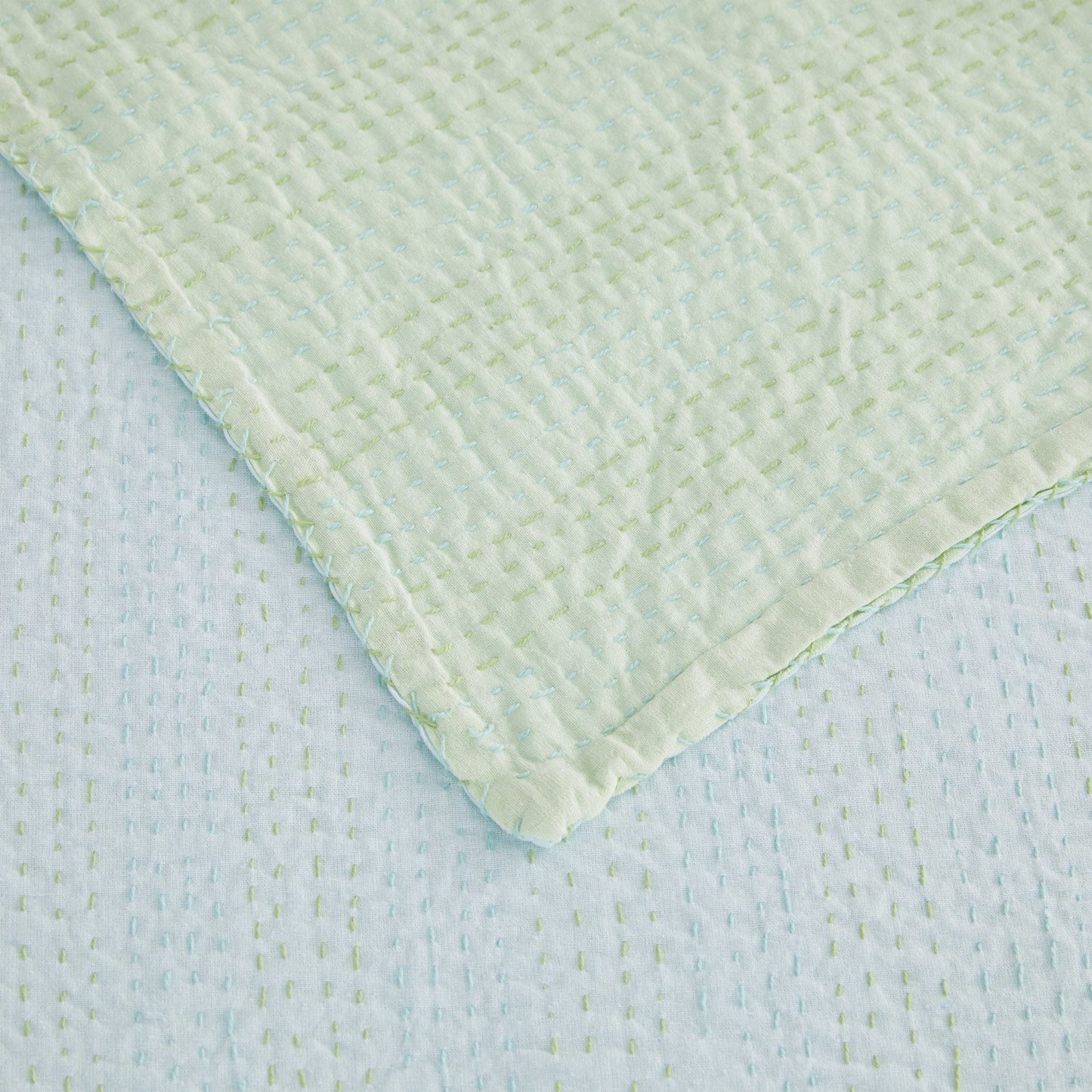Hand Stitched Reversible Kantha Coverlets - mosswell.us