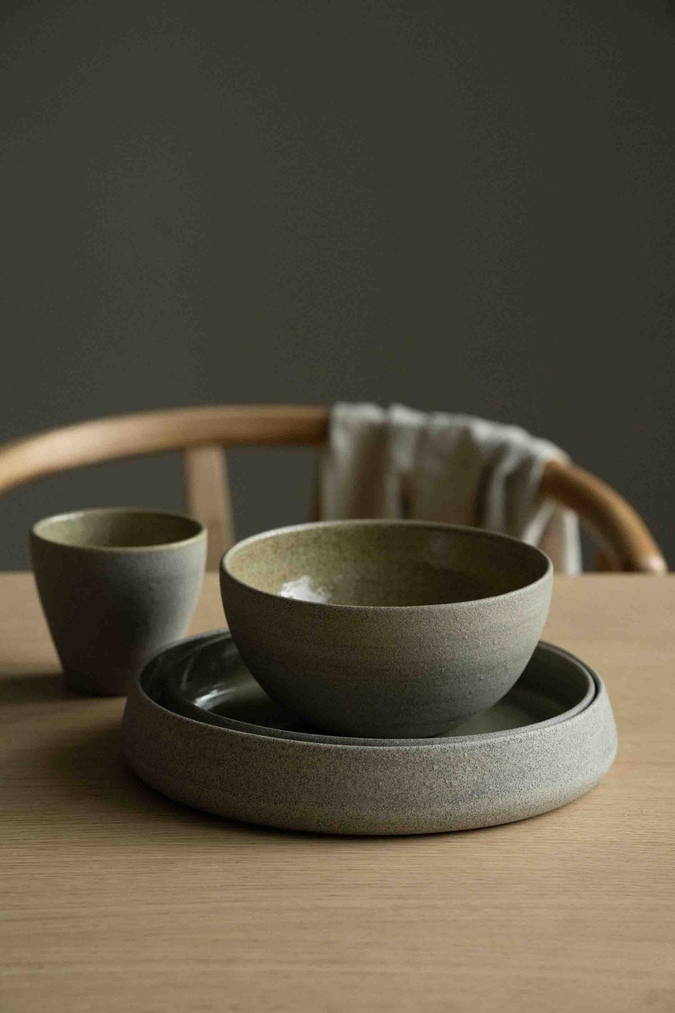 Handmade Stoneware Dinner Set "Concrete" - mosswell.us
