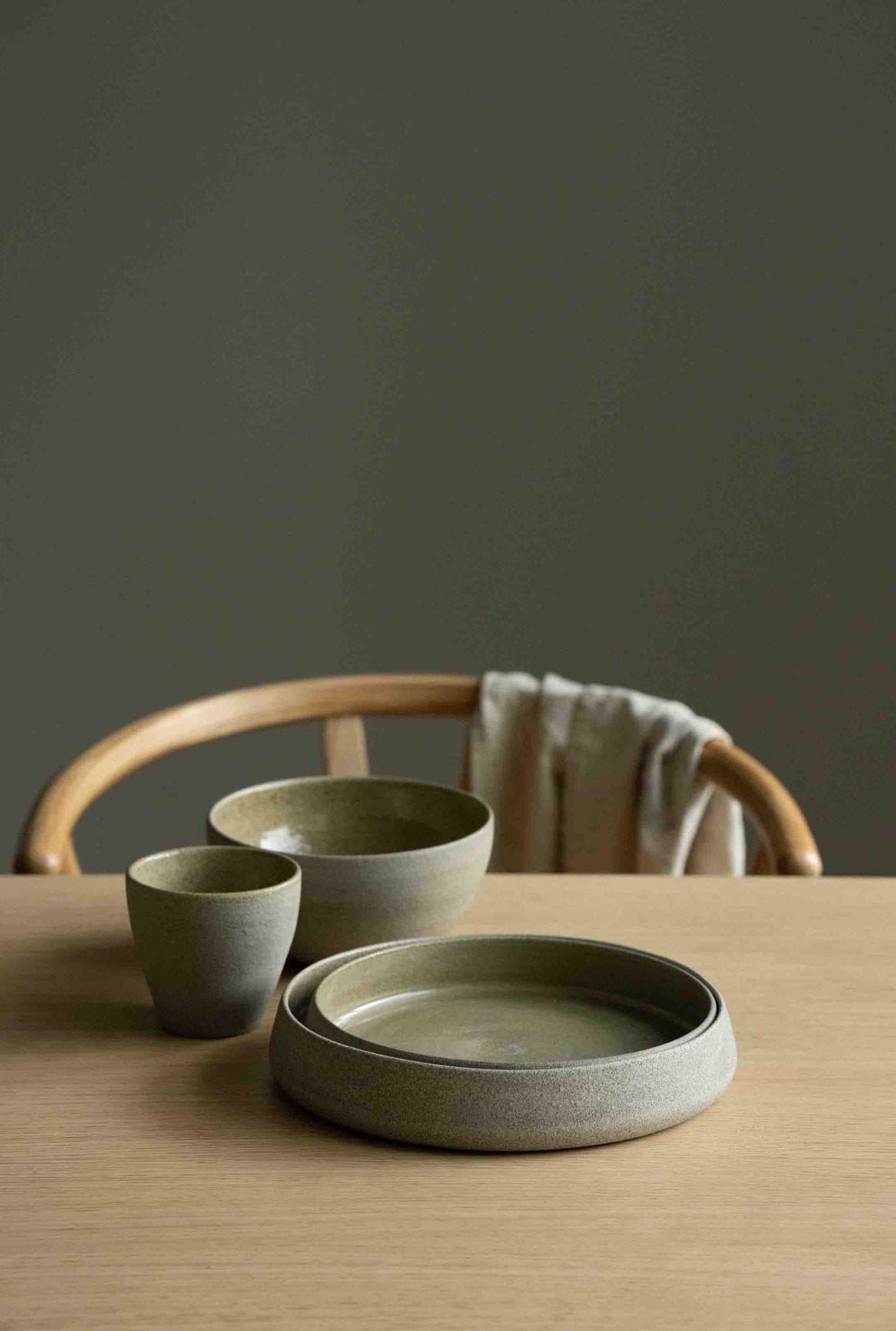 Handmade Stoneware Dinner Set "Concrete" - mosswell.us