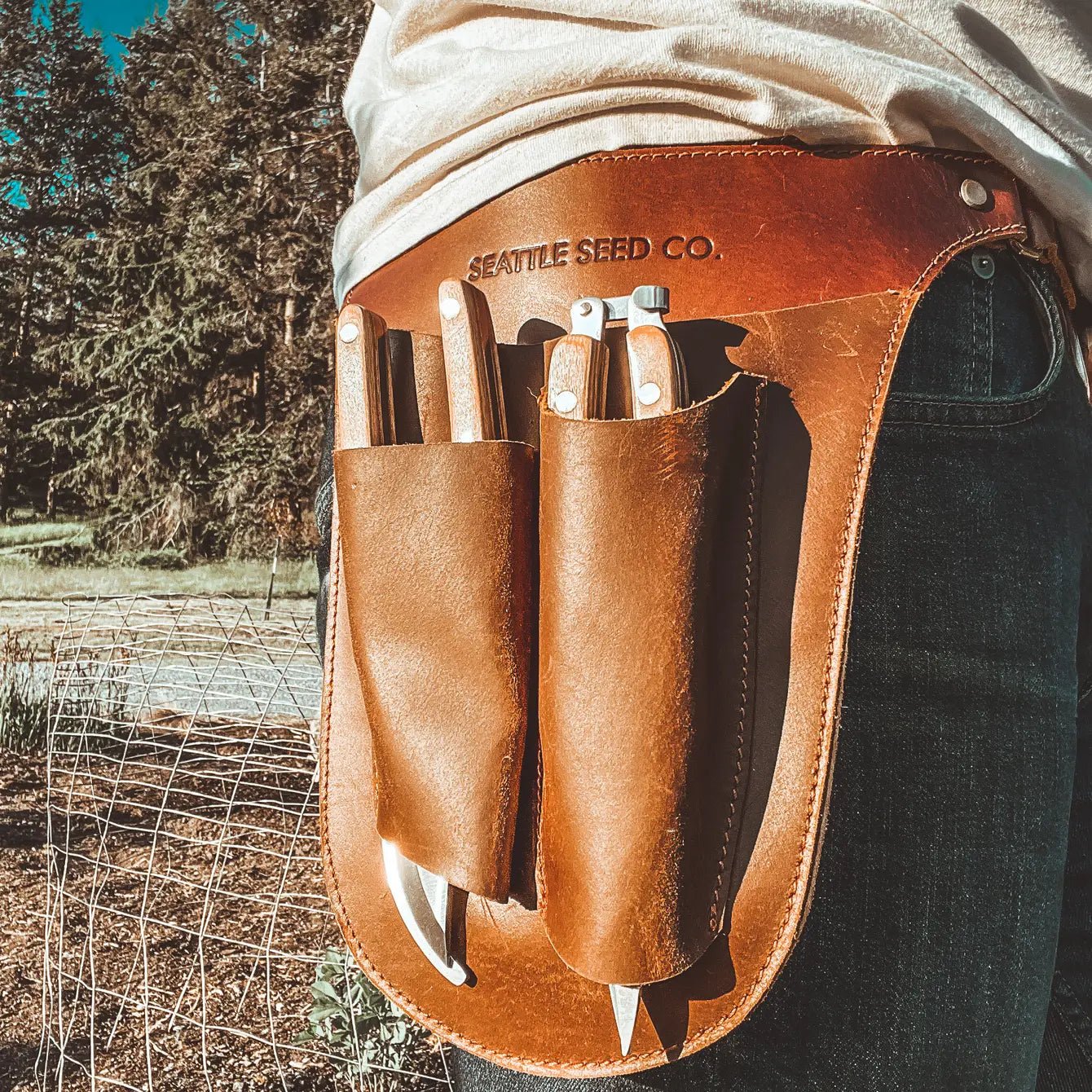 Harvest Essentials Gardener's Tool Belt Genuine Leather - mosswell.us