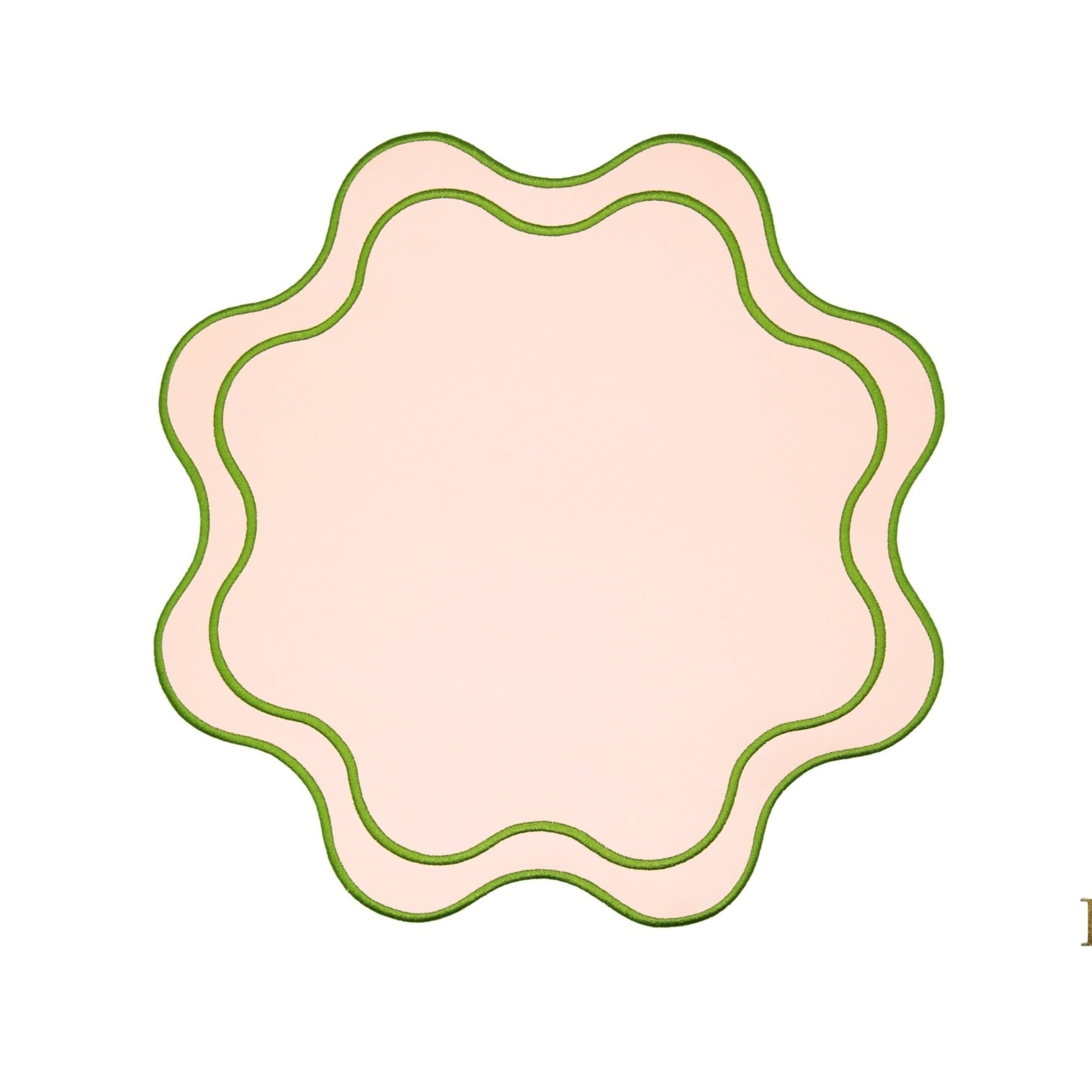 HAVEN PINK WAVY EDGE FAUX LEATHER PLACEMAT - mosswell.us