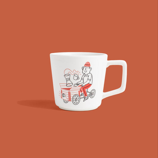 Illustrated Coffee Mug - Coffee Cart - mosswell.us