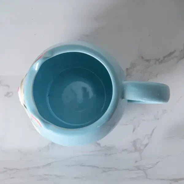 Japanese Daruma Cat Yunomi Style Tea Mug Blue - mosswell.us