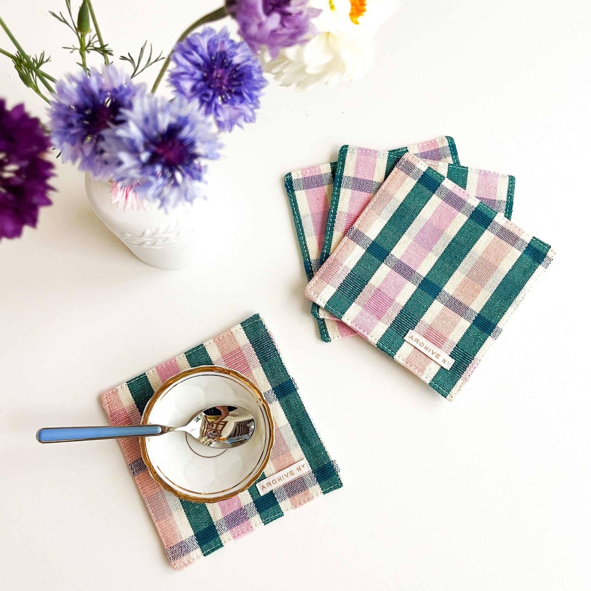 Lola Plaid Coasters - mosswell.us