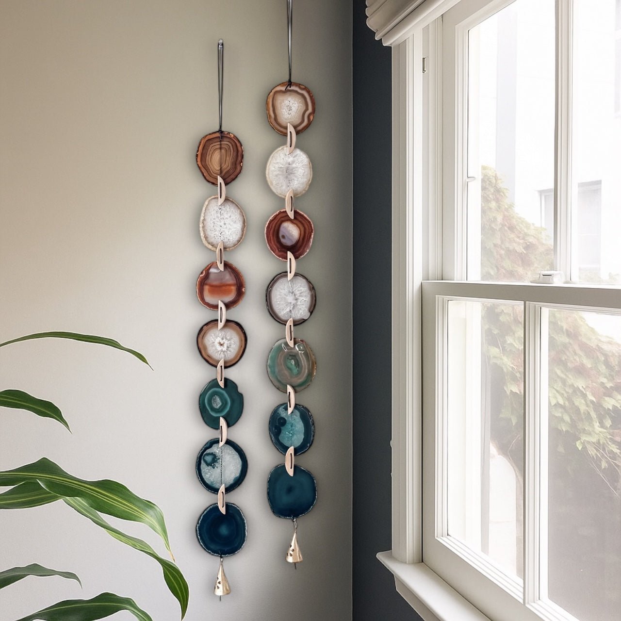 Natural Agate x Bell Garland Wall Hanging - mosswell.us