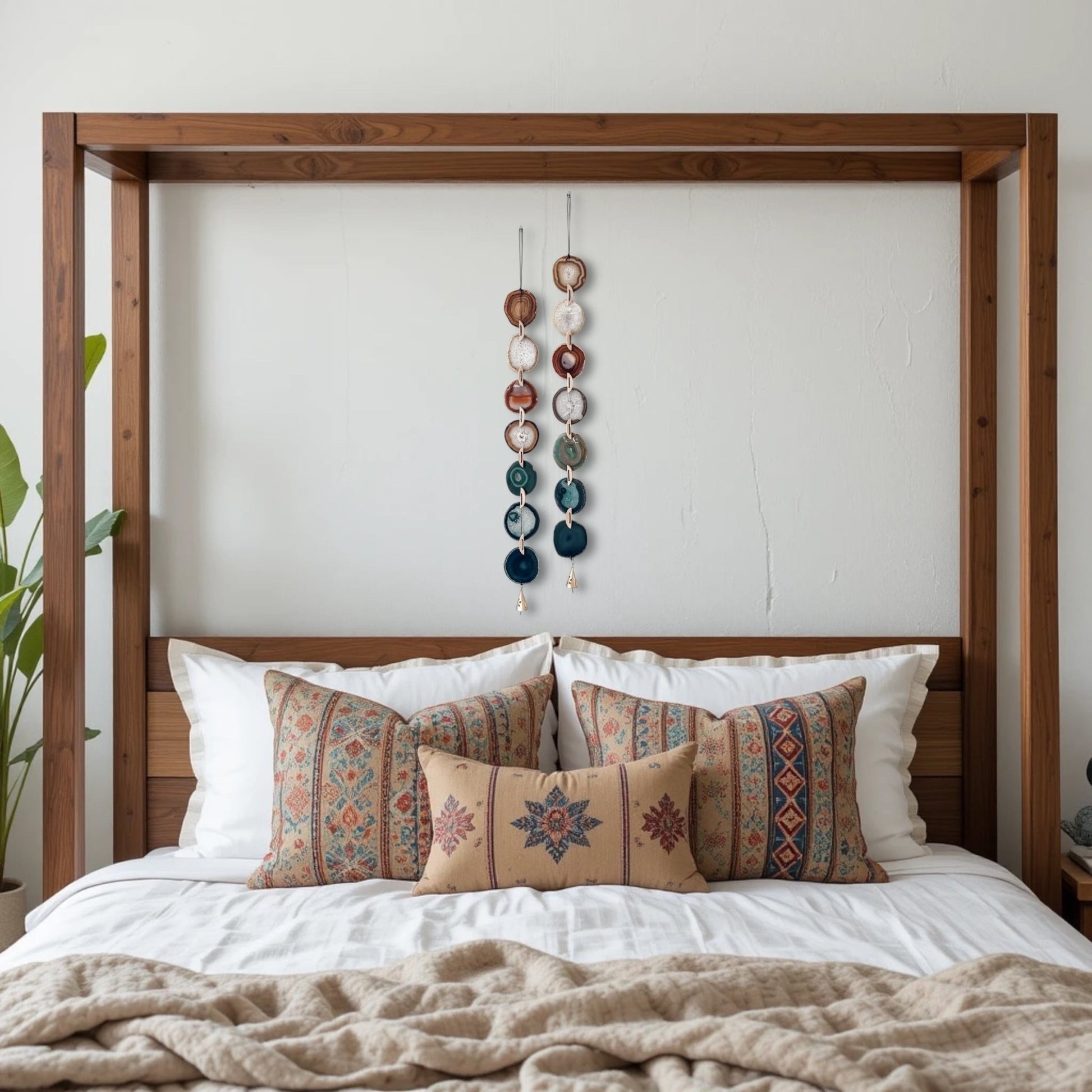 Natural Agate x Bell Garland Wall Hanging - mosswell.us