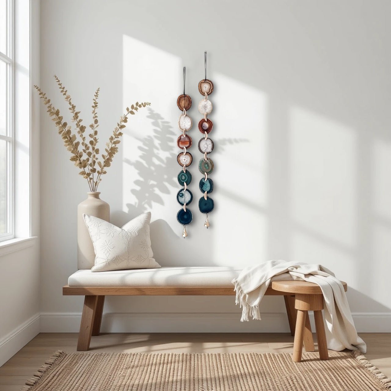 Natural Agate x Bell Garland Wall Hanging - mosswell.us