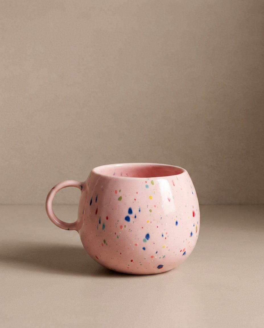 Pink Ball Mug 17oz / 500ml stoneware ceramic — Party Collection