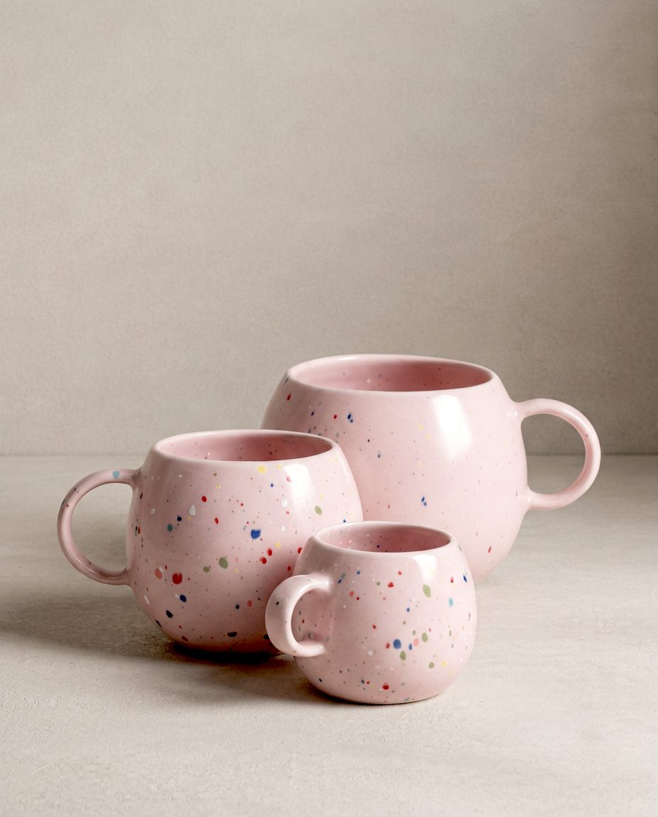 Pink Ball Mug 17oz / 500ml stoneware ceramic — Party Collection