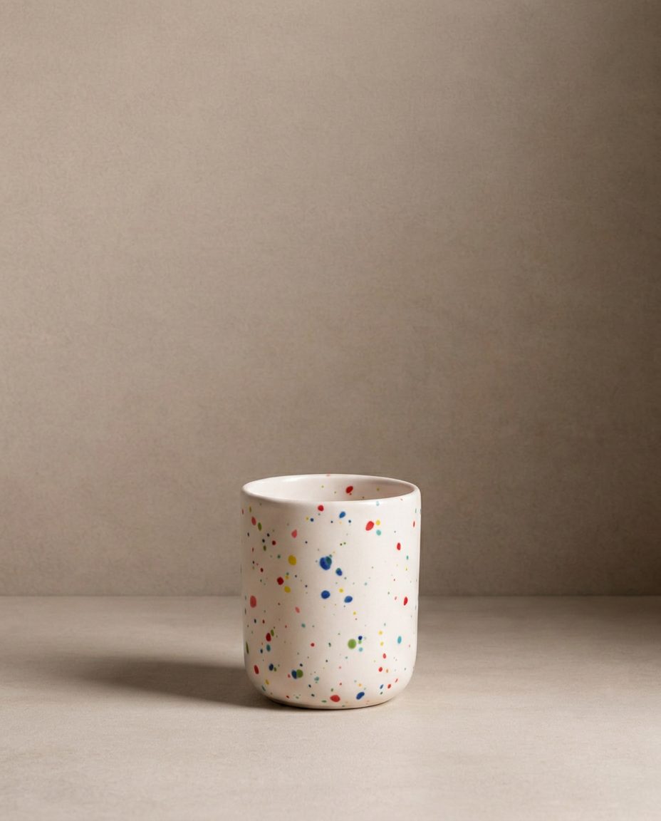 Set of 6 Espresso Cups/ Egg Cups stoneware ceramic — Party Collection