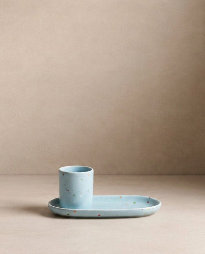 Set of 6 Espresso Cups/ Egg Cups stoneware ceramic — Party Collection