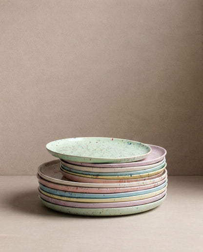 Set of 30 Colors stoneware ceramic Dinnerware — Party Collection