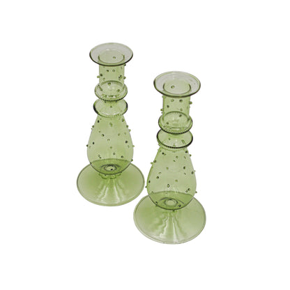 Olive Grove Dotty Candle Holder - Pair - mosswell.us