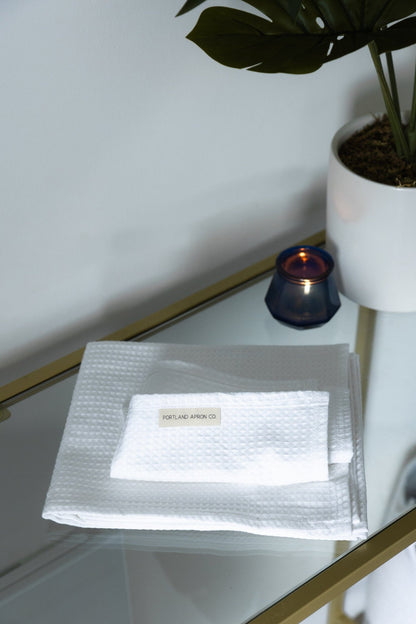 Organic Cotton Waffle Bathroom Towels - mosswell.us