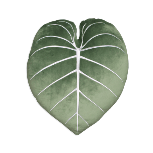 Philodendron Gloriosum Leaf Pillow - Moody Green - mosswell.us
