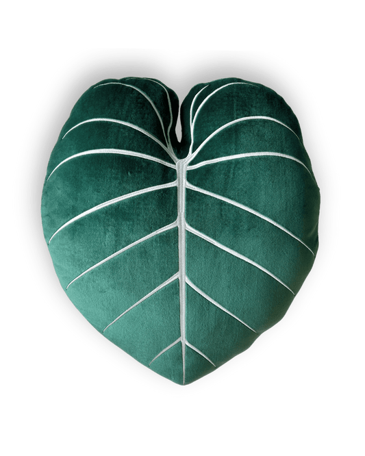 Philodendron Gloriosum Pillow - Forest Green - mosswell.us