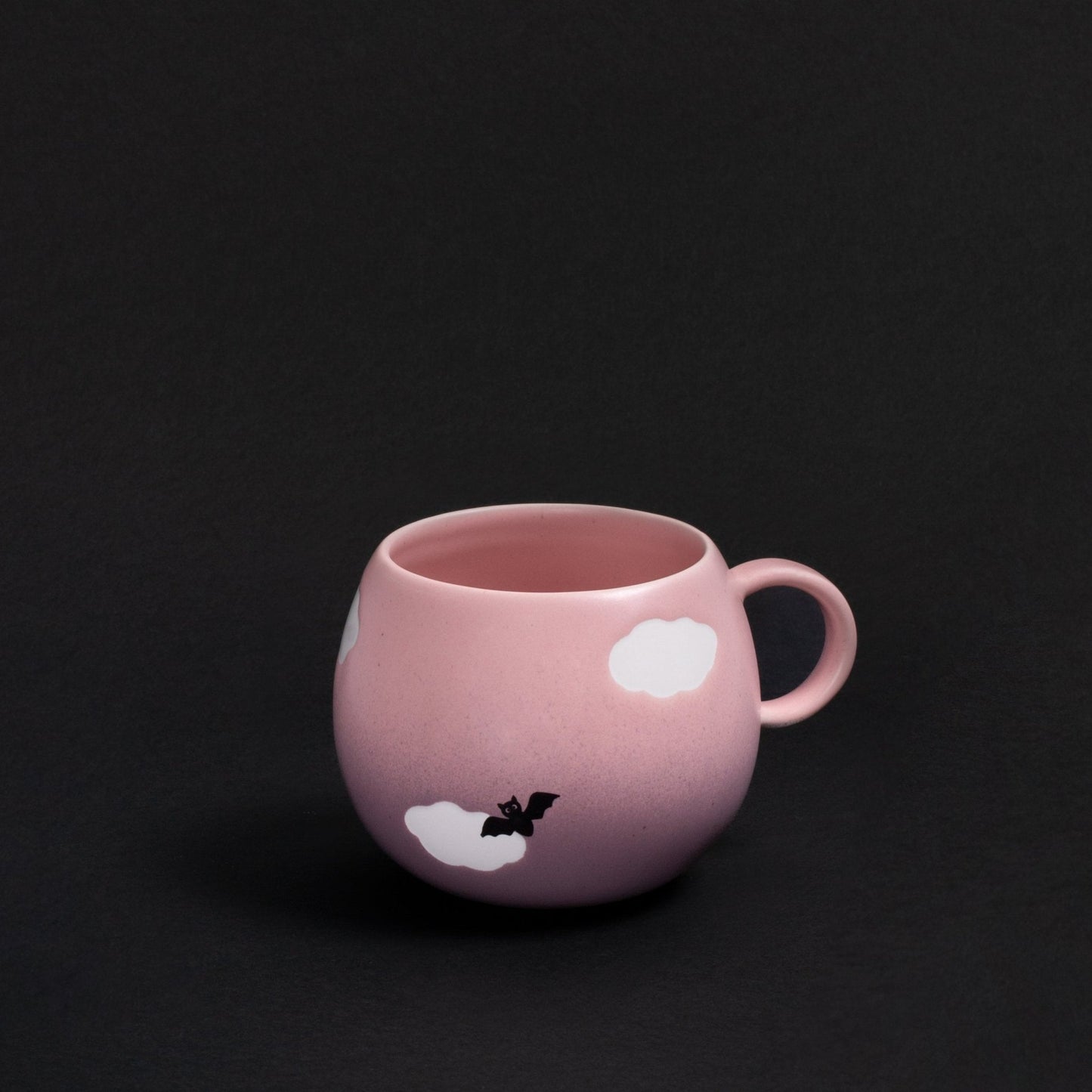 Pink Cloud stoneware ceramic Mug 17oz / 500ml Bat — Halloween Collection - mosswell.us