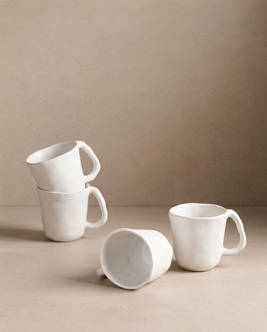 White Mug 10.1oz / 300ml stoneware ceramic — Pure Collection