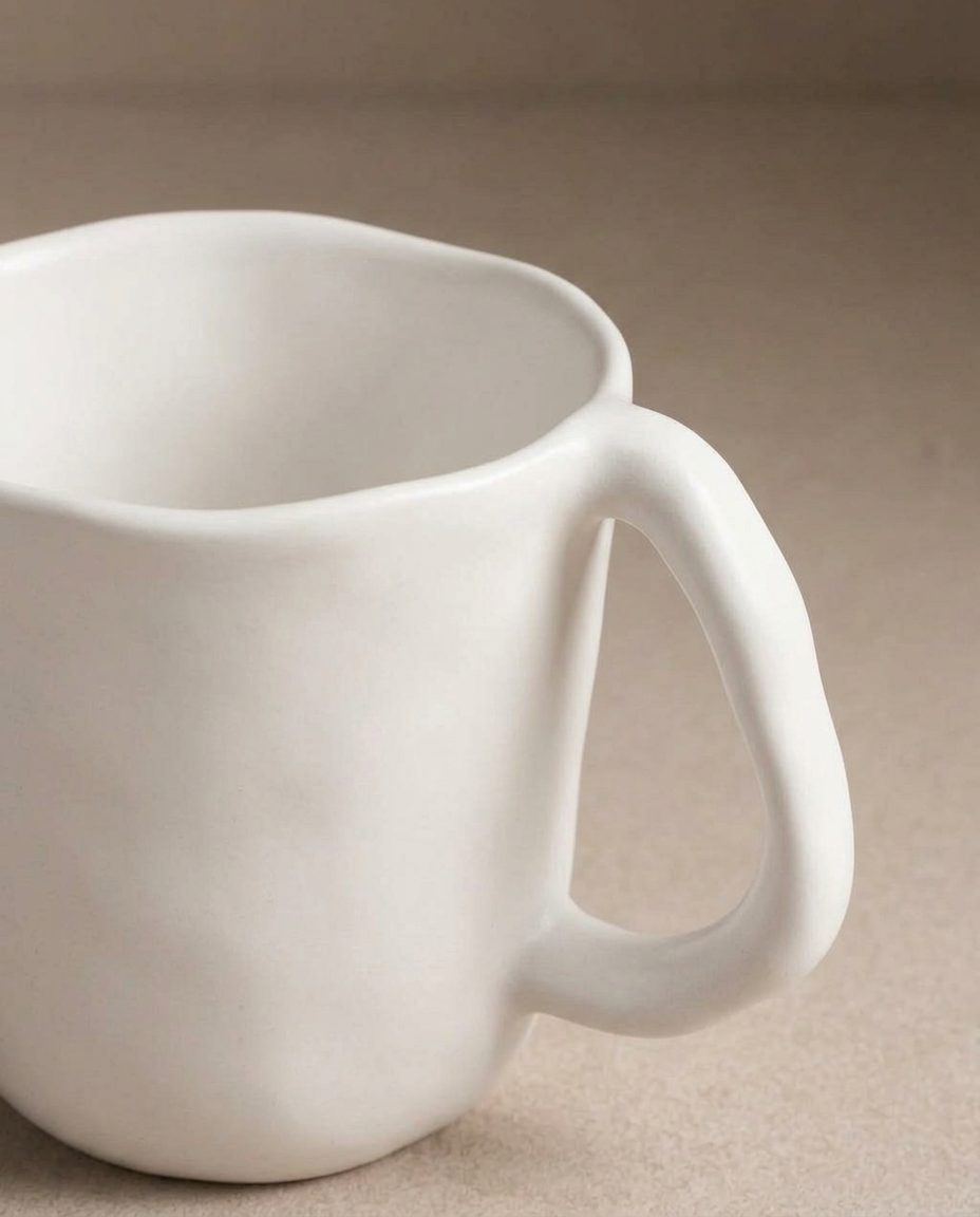 White Mug 10.1oz / 300ml stoneware ceramic — Pure Collection