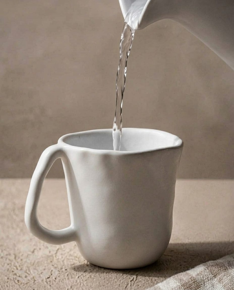 White Mug 10.1oz / 300ml stoneware ceramic — Pure Collection