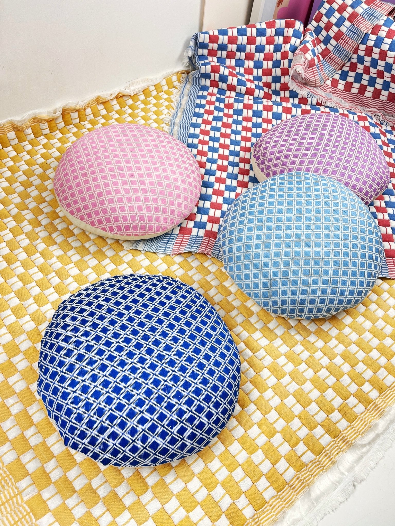 Quilted Sujani Throw Blanket - Red & Blue - mosswell.us