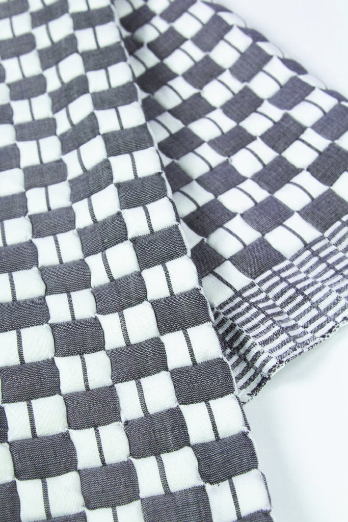 Quilted Sujani Throw Blanket - Soft Black & White - mosswell.us