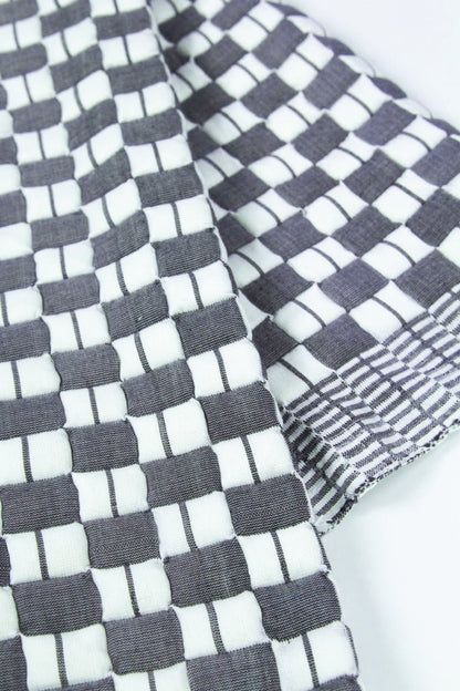Quilted Sujani Throw Blanket - Soft Black & White - mosswell.us