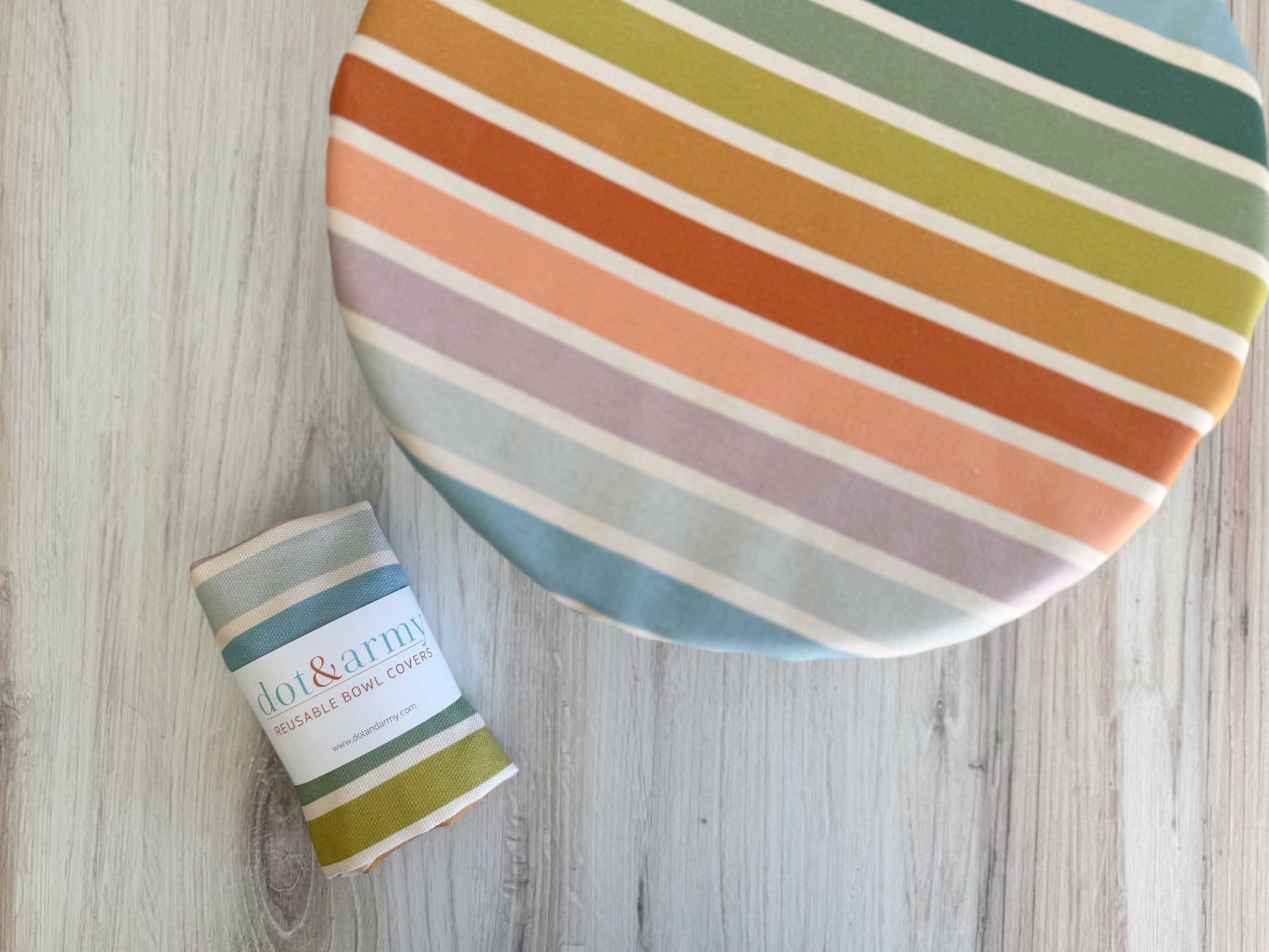 Reusable Bowl Cover - Beach Chair Stripes - mosswell.us