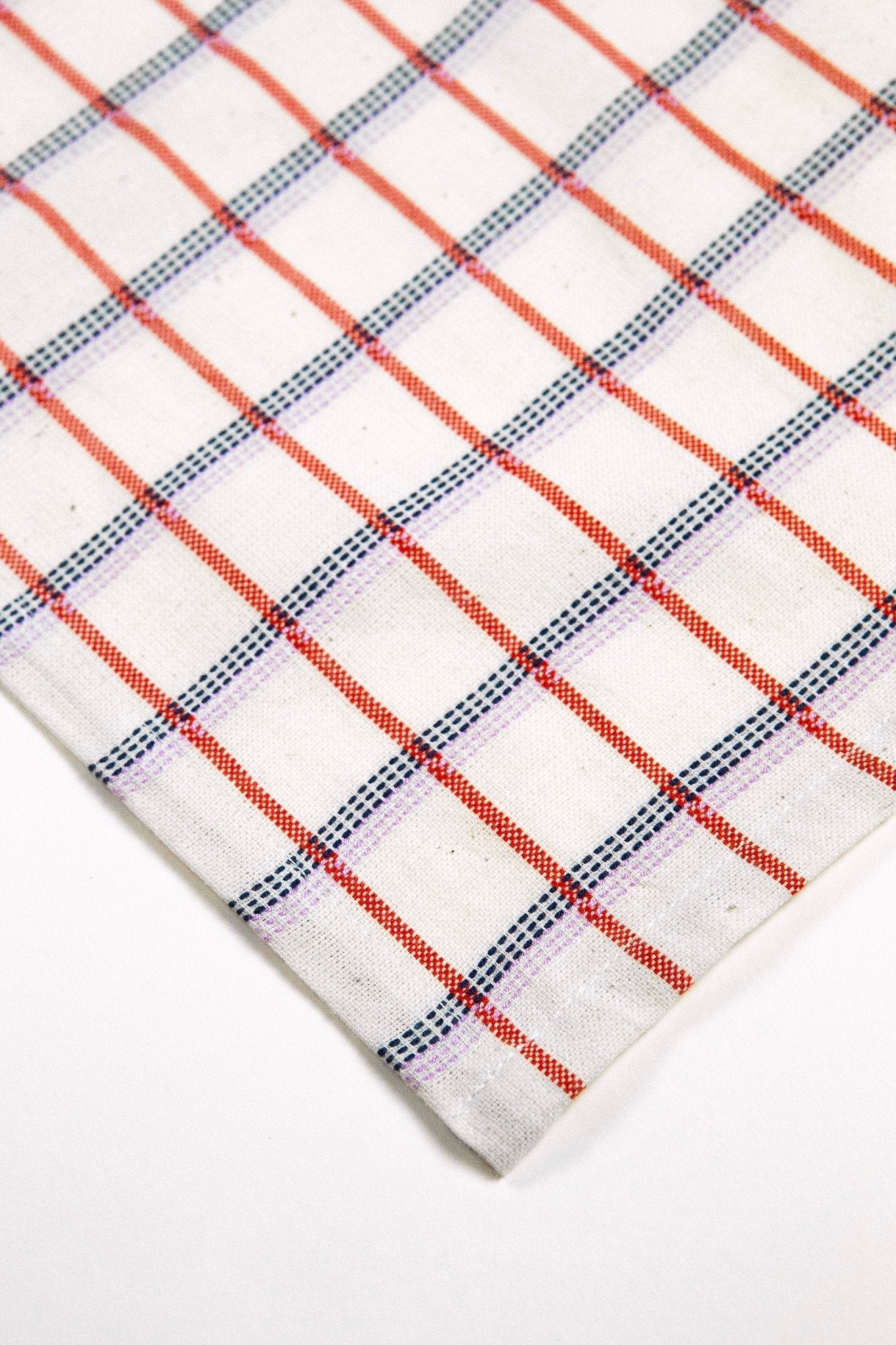 San Lucas Plaid White & Orange Table Runner - mosswell.us