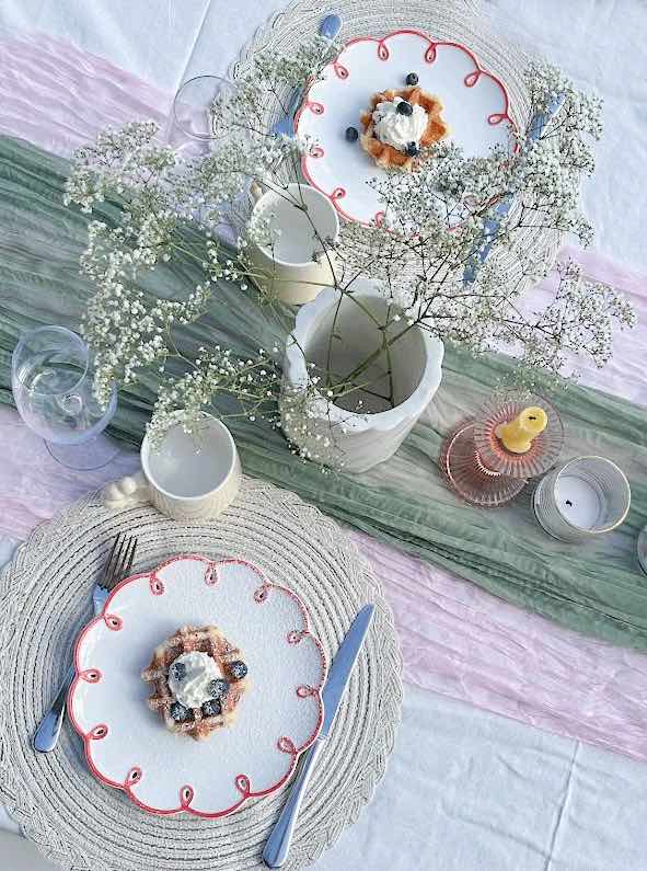 Set of 2 Cloud Ceramic Dinner Plates