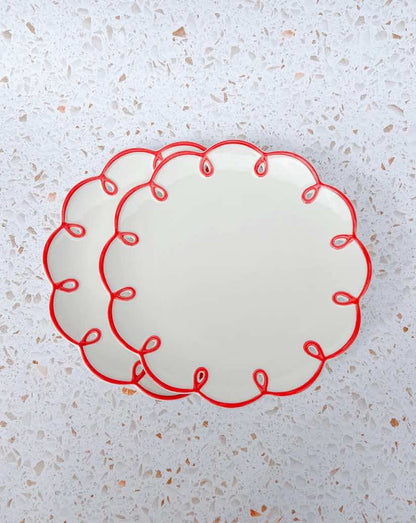 Set of 2 Cloud Ceramic Dinner Plates
