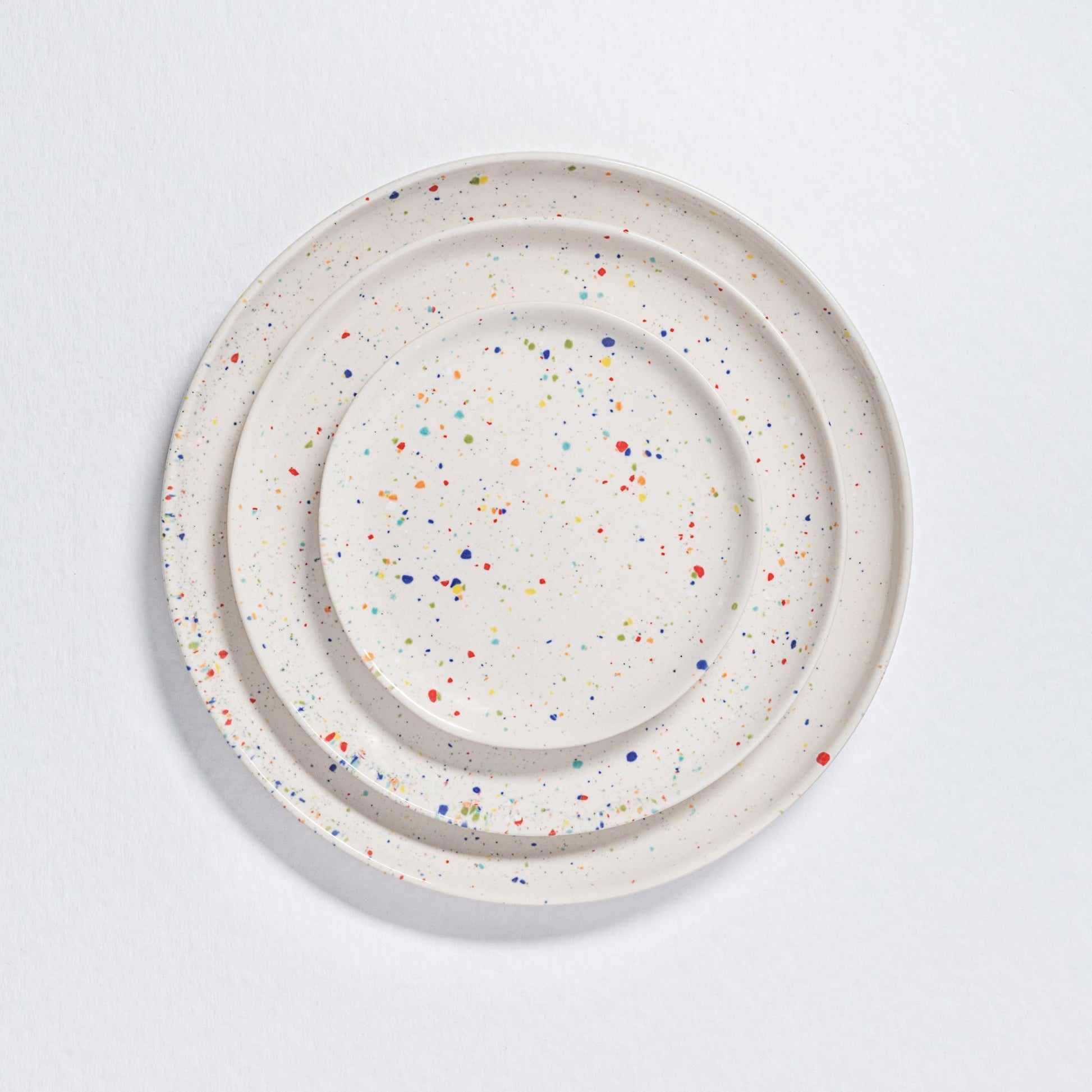 Set of 30 White stoneware ceramic Dinnerware — Party Collection - mosswell.us