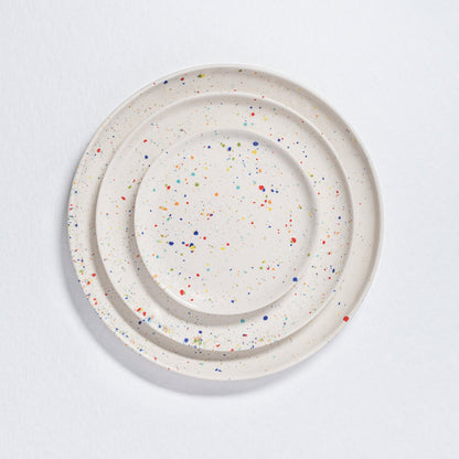 Set of 30 White stoneware ceramic Dinnerware — Party Collection - mosswell.us