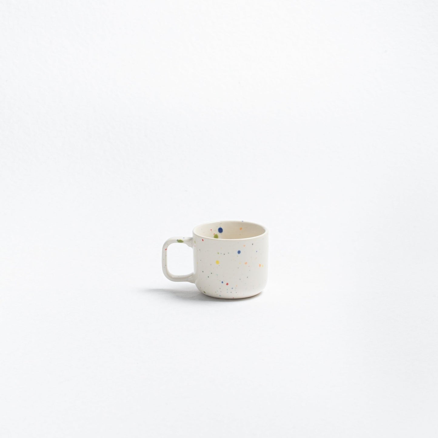 Set of 4 White Espresso Mugs stoneware ceramic — Breeze Party Out - mosswell.us